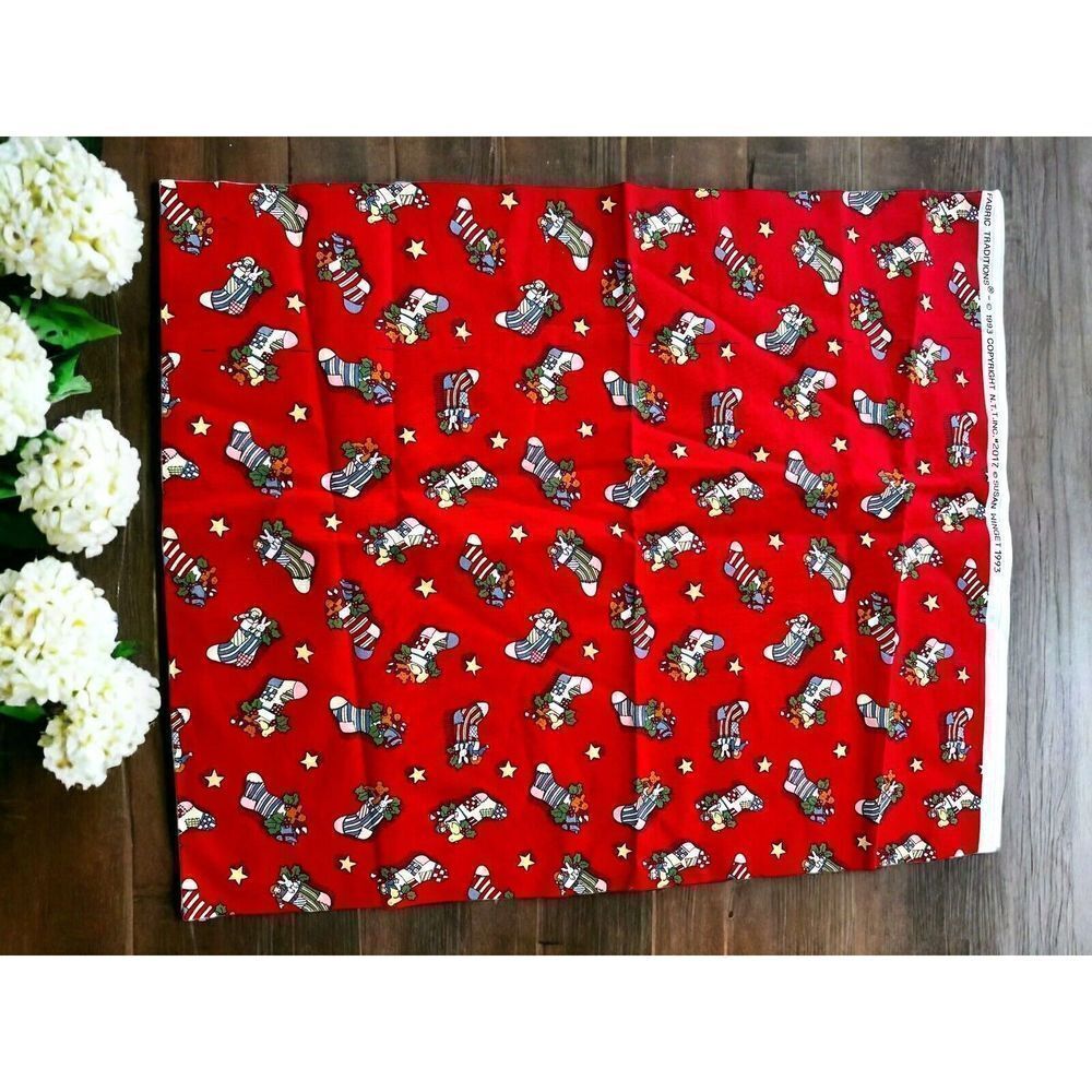 Vintage 1993 Susan Winget Fabric Traditions Christmas Stockings 18” X 44”